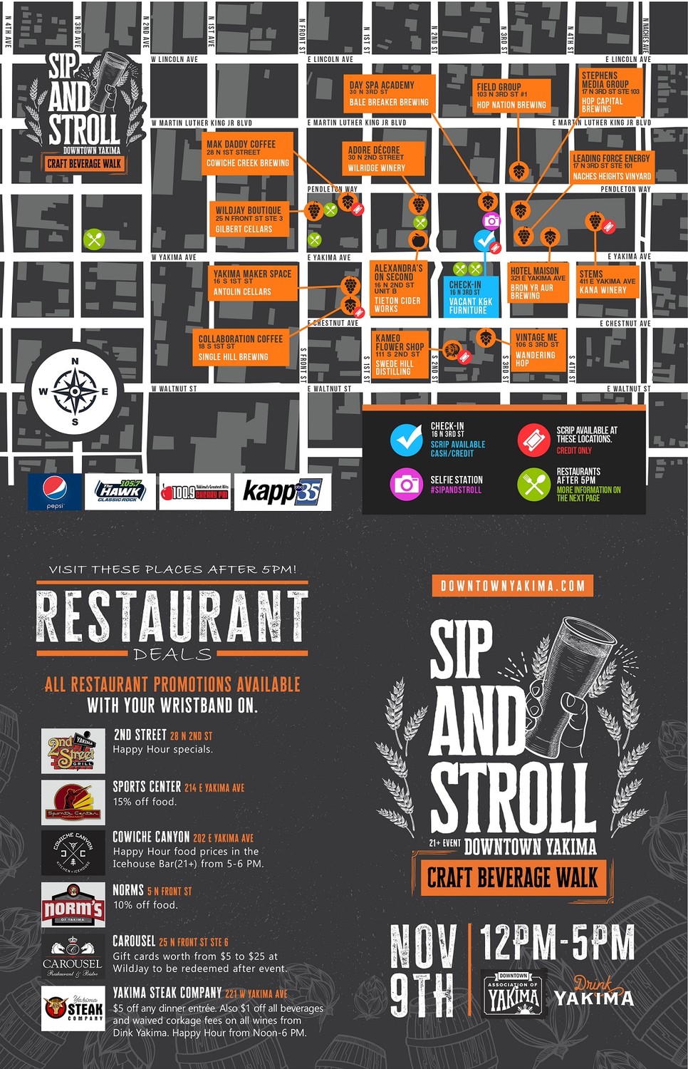 Sip & Stroll Downtown Association of Yakima